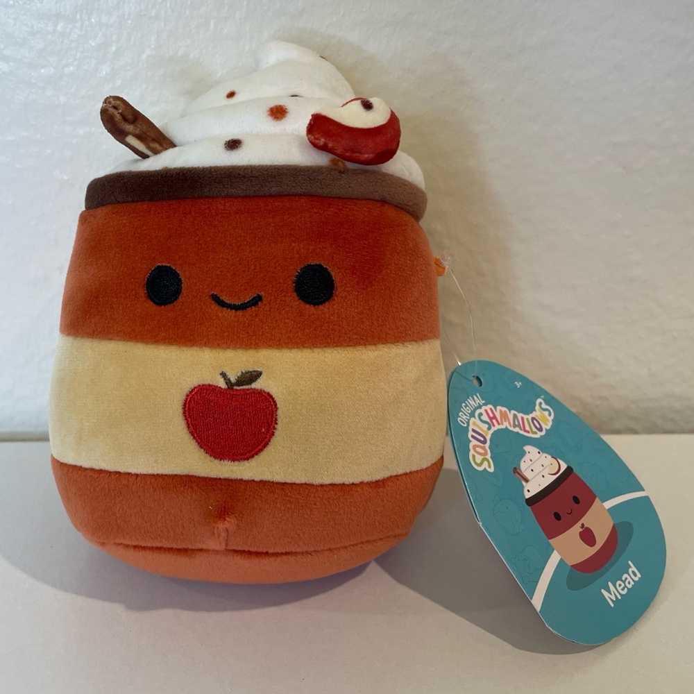 Squishmallows 5” NWT Fall Harvest Squad Mead the Apple Cider Drink Plush‎ Toys